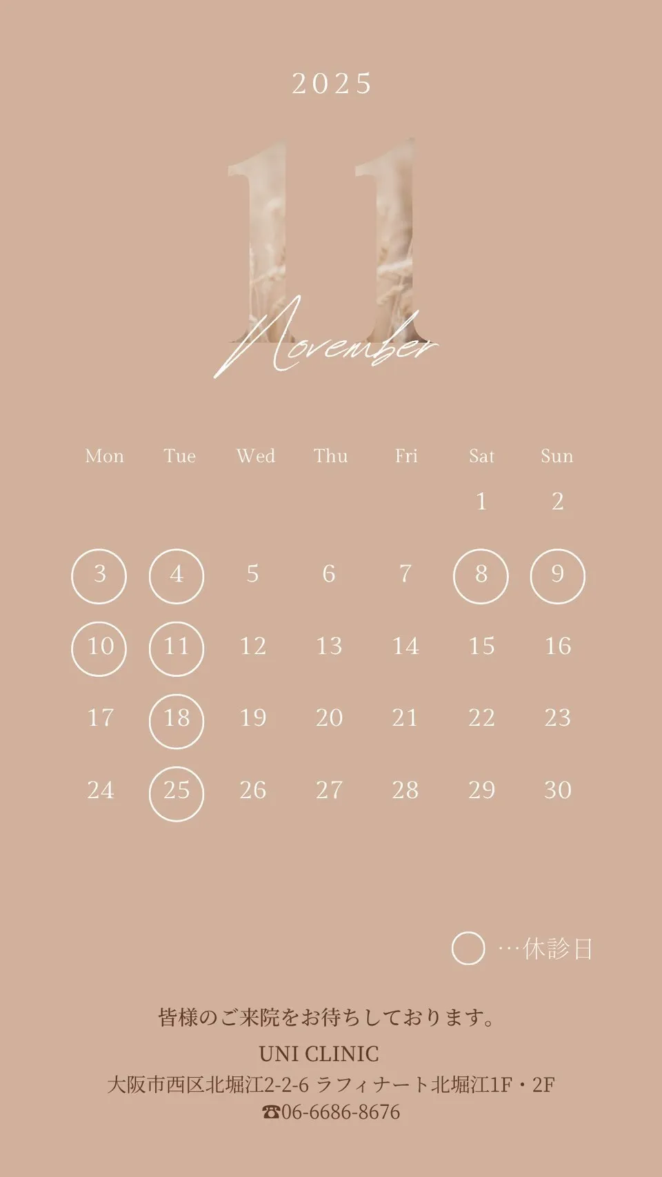 診療日カレンダー